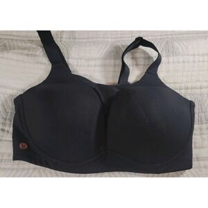 LIVI Active Lane Bryant High Impact Sports Bra 40DD Black Molded Cup Full...